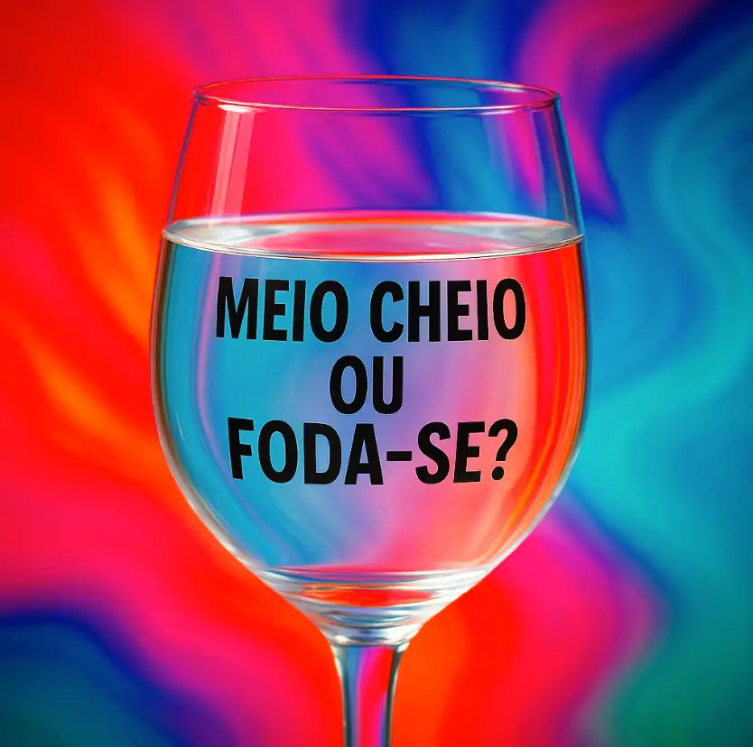 Foda-se se está meio cheio ou meio vazio