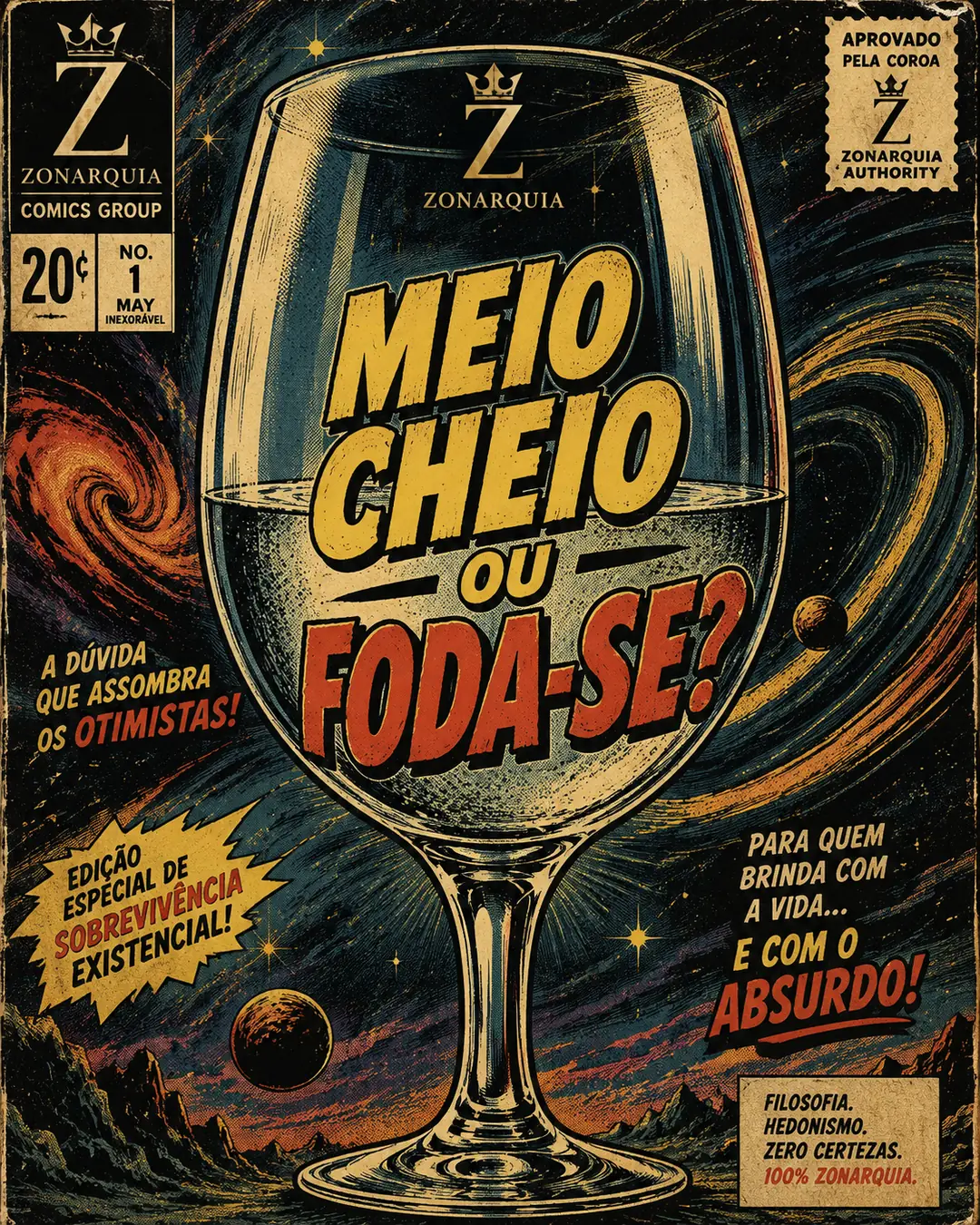 Foda-se se está meio cheio ou meio vazio
