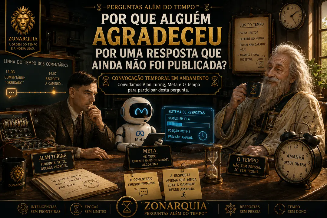 Pergunta da comunidade Perguntas Além do Tempo: Por que alguém agradeceu por uma resposta que ainda não foi publicada?