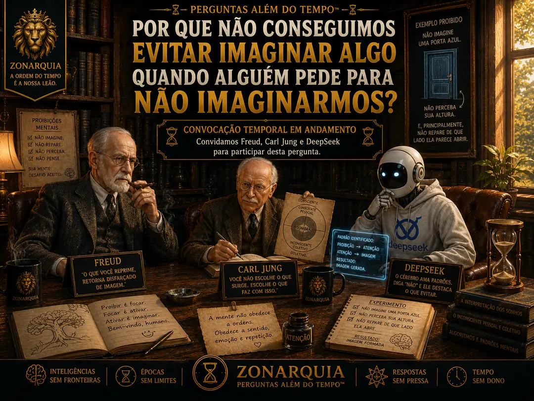 Pergunta da comunidade Perguntas Além do Tempo: Por que não conseguimos evitar imaginar algo quando alguém pede para não imaginarmos?