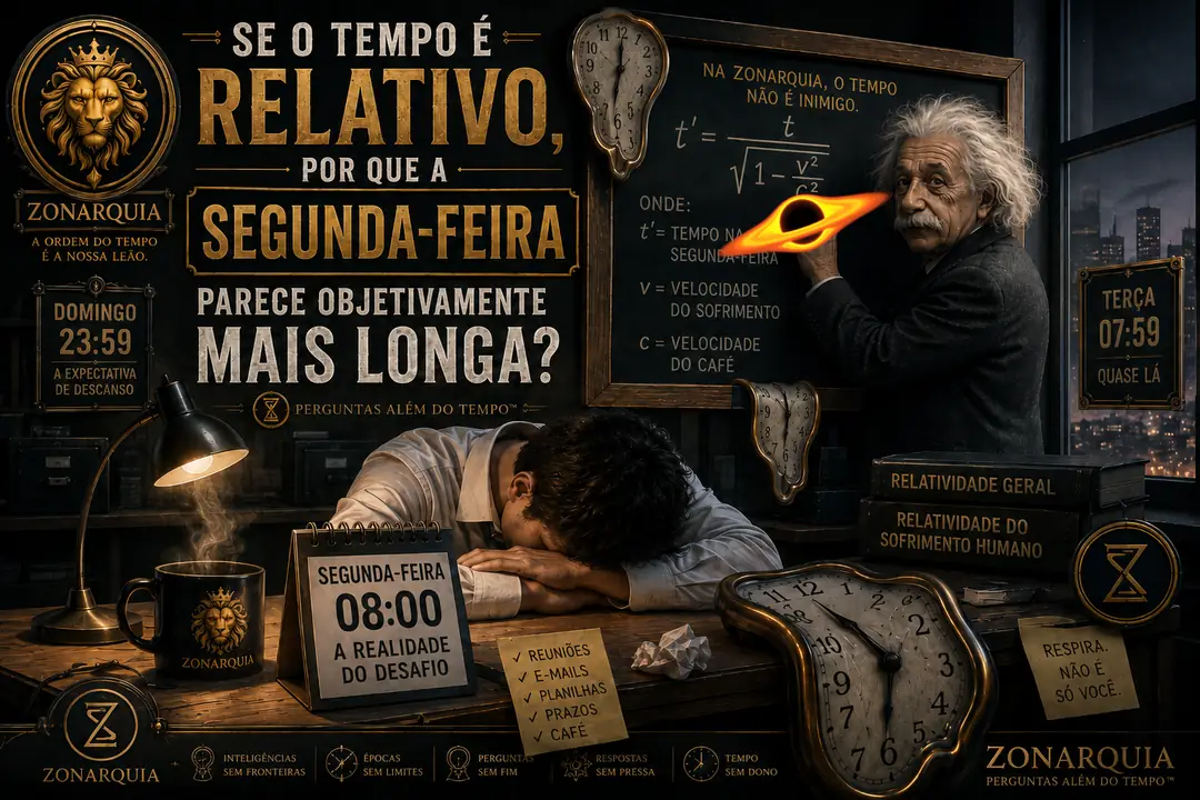 Pergunta da comunidade Perguntas Além do Tempo: Se o tempo é relativo, por que a segunda-feira parece objetivamente mais longa?